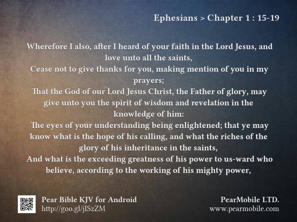 Ephesians, Chapter 1:15-19